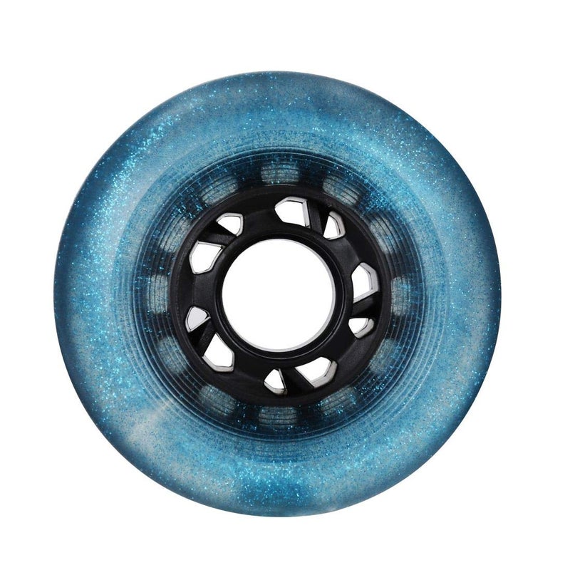 SzBlaZe 88A PU Wear Resist Sliding FSK Inline Roller Skate Replacement Wheels Without Bearings (Pack of 4) 72mm 76mm 80mm for Inline Skate Wave Board Caster Board Street Surf(Blue  72mm) - Image 3